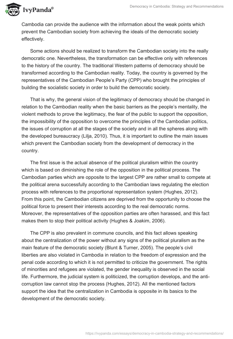 Democracy in Cambodia: Strategy and Recommendations. Page 2
