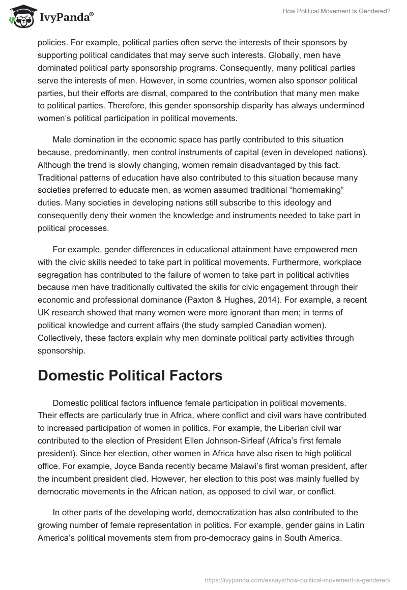 How Political Movement Is Gendered?. Page 3