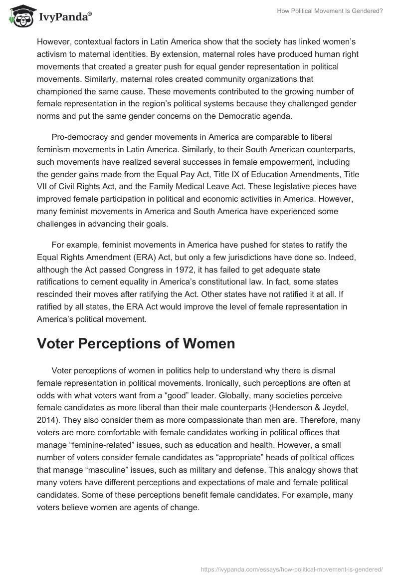 How Political Movement Is Gendered?. Page 4