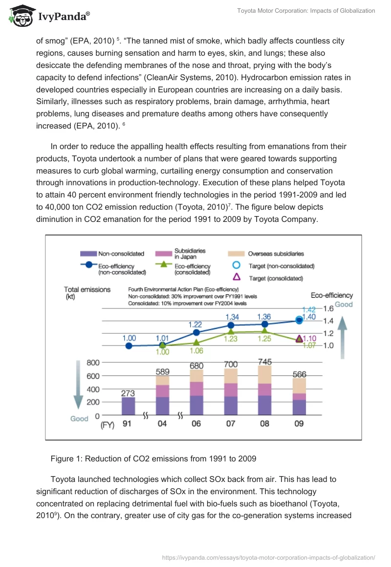 Toyota Motor Corporation: Impacts of Globalization. Page 5