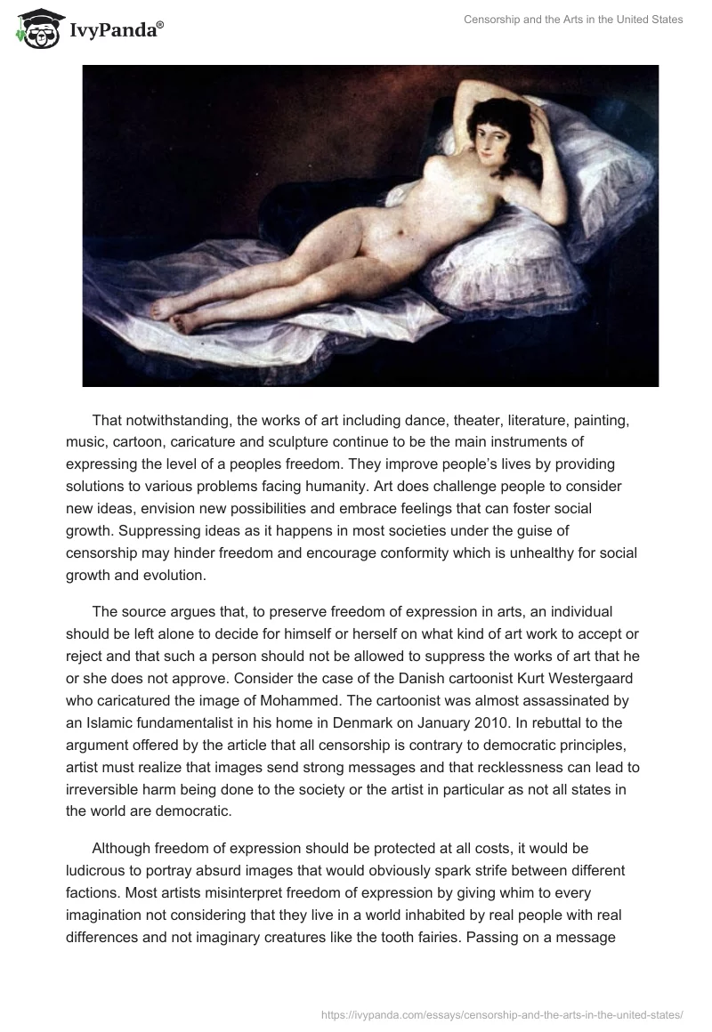 Censorship and the Arts in the United States. Page 3