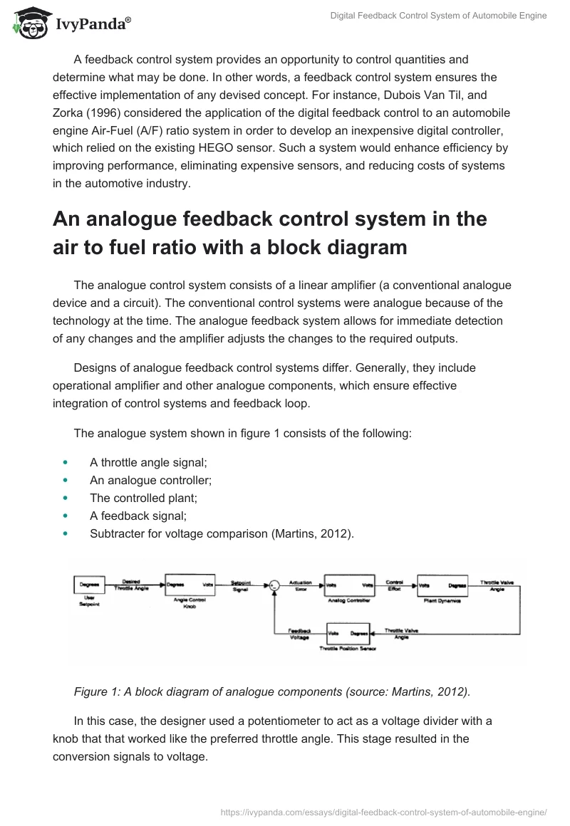 Digital Feedback Control System of Automobile Engine. Page 2