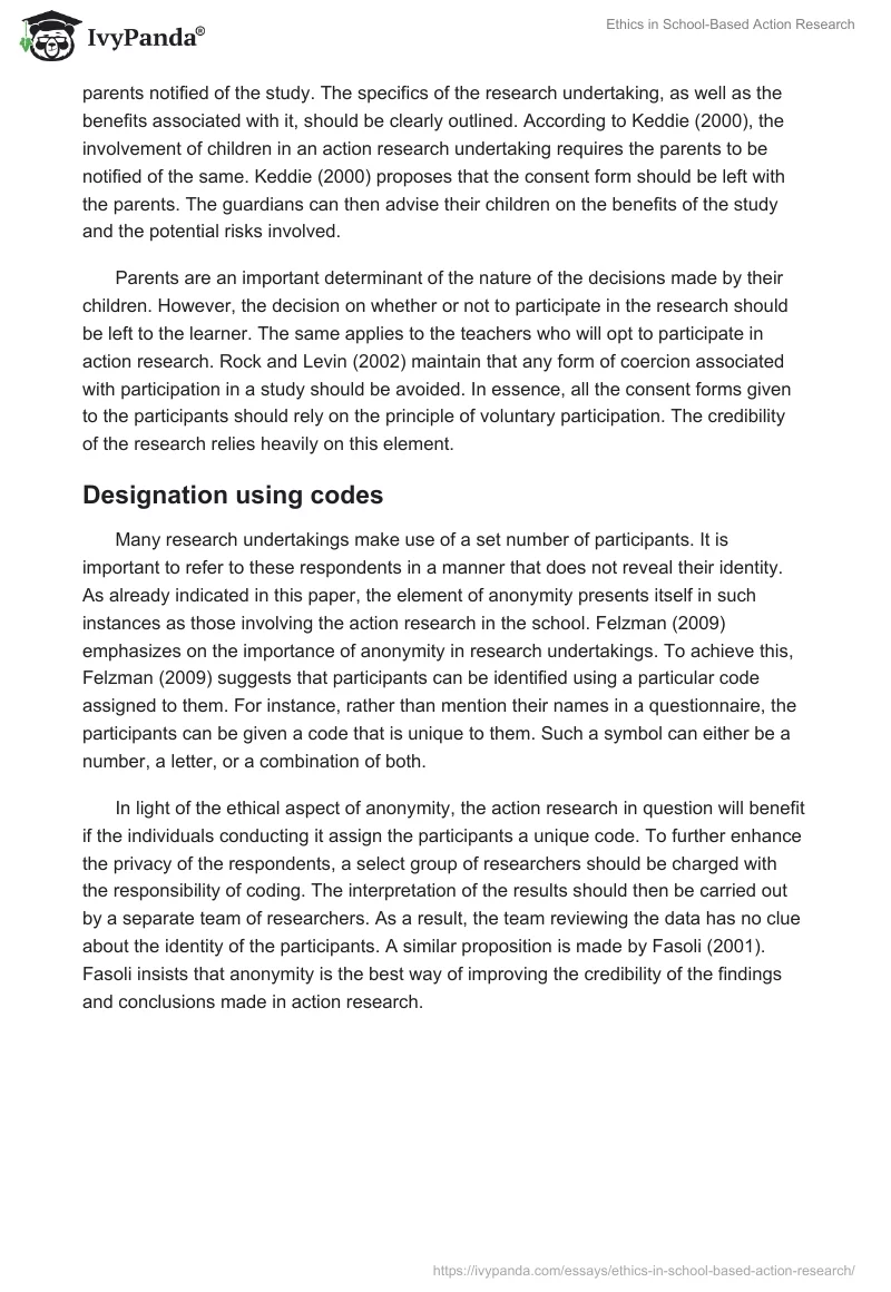 Ethics in School-Based Action Research. Page 4