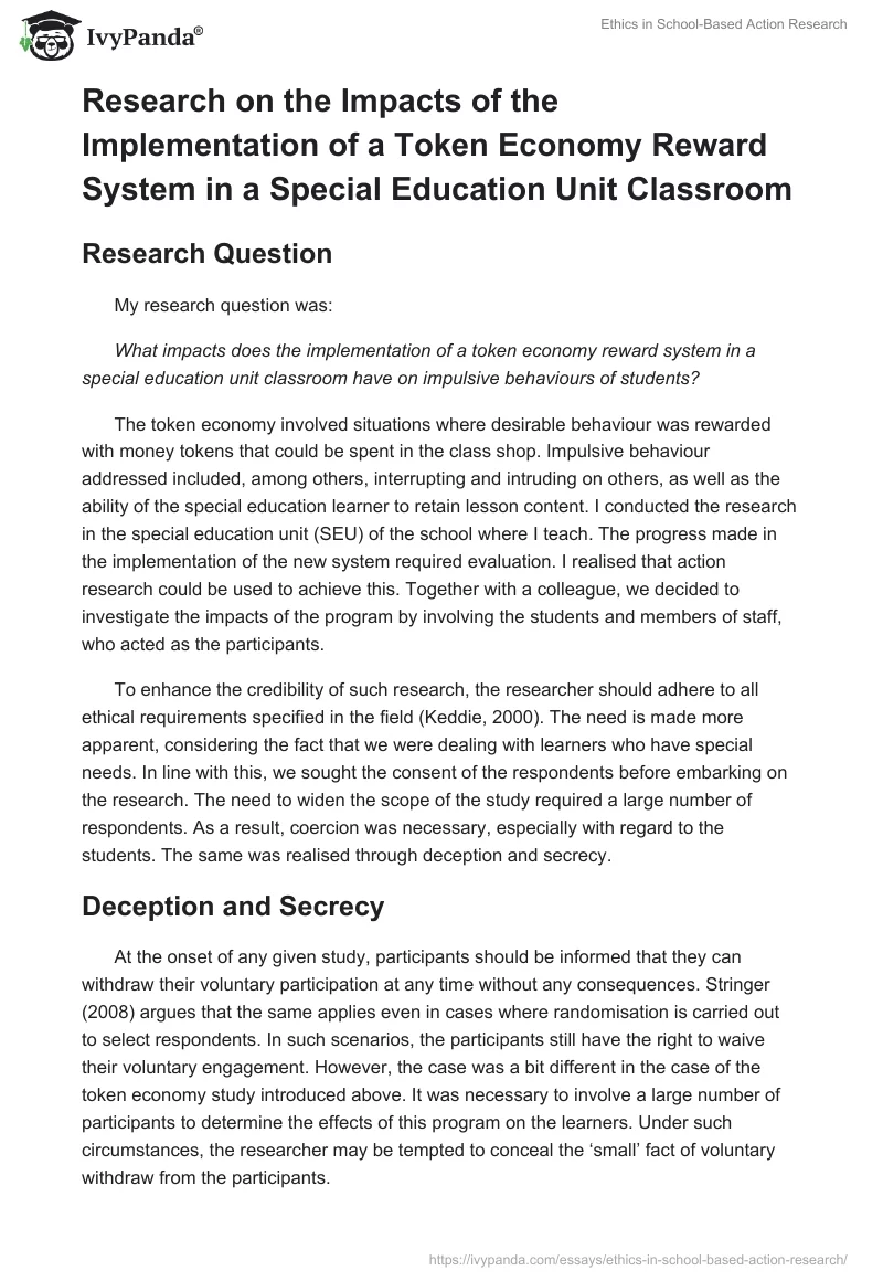 Ethics in School-Based Action Research. Page 5