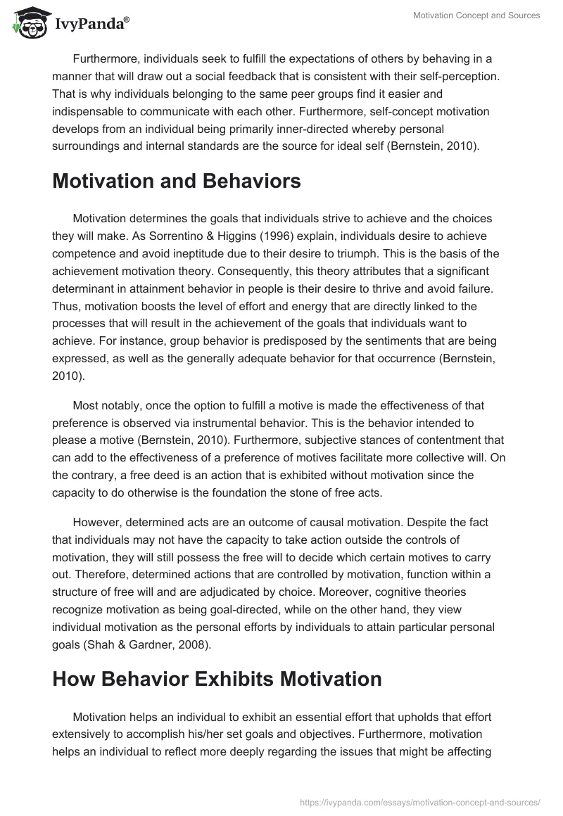 Motivation Concept and Sources. Page 2