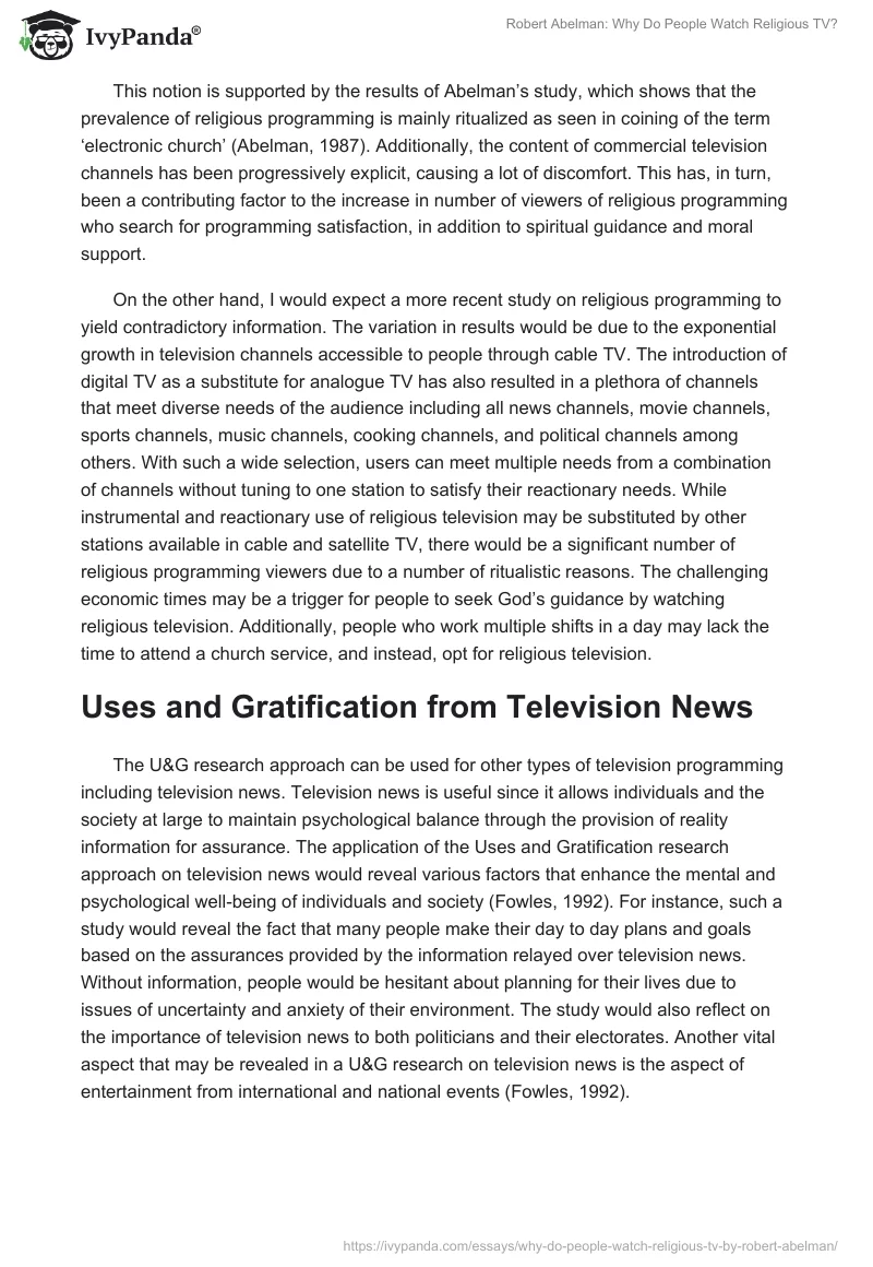 Robert Abelman: Why Do People Watch Religious TV?. Page 2