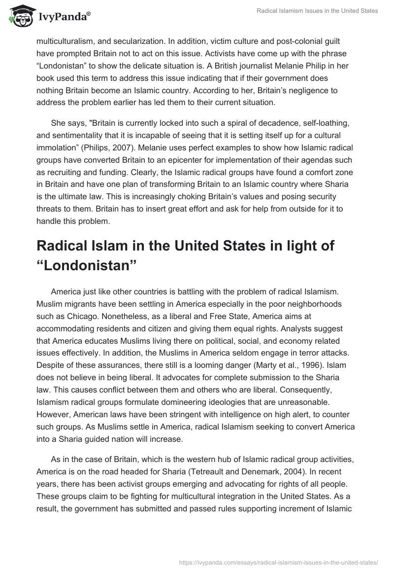 Radical Islamism Issues in the United States. Page 2