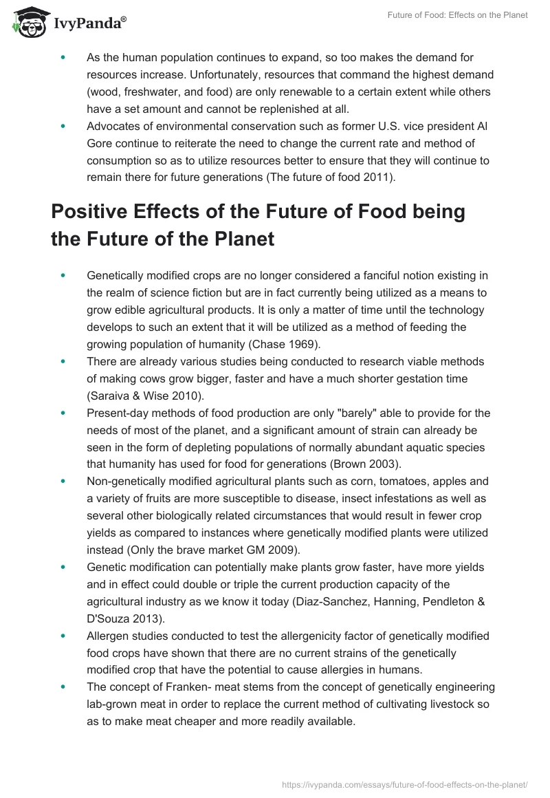 Future of Food: Effects on the Planet. Page 2