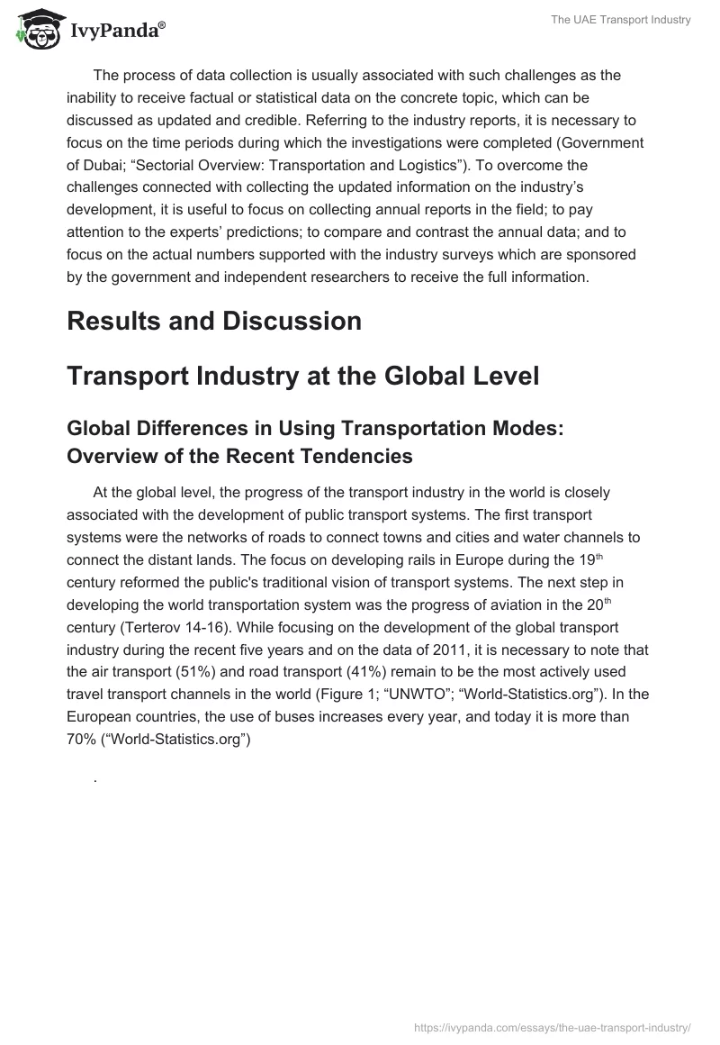 The UAE Transport Industry. Page 3