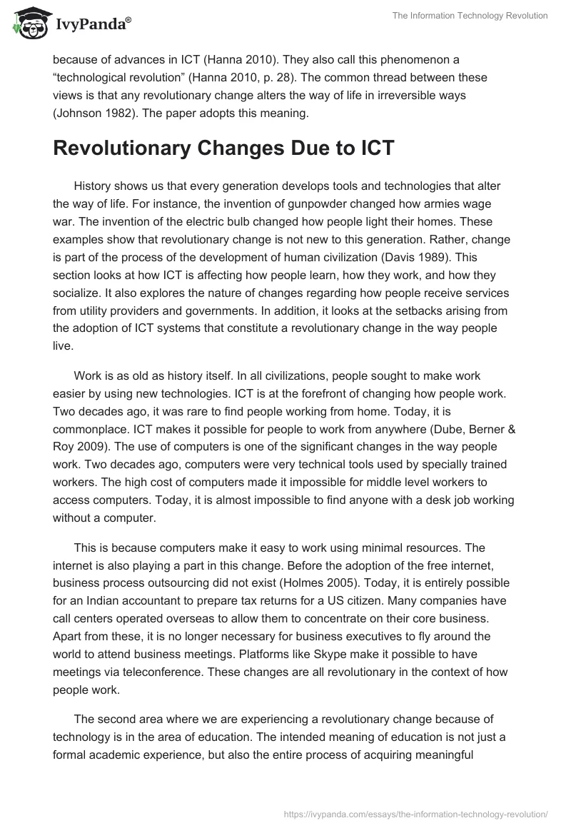 The Information Technology Revolution. Page 2