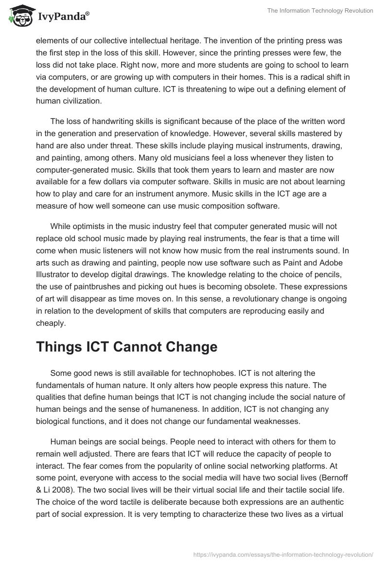 The Information Technology Revolution. Page 5