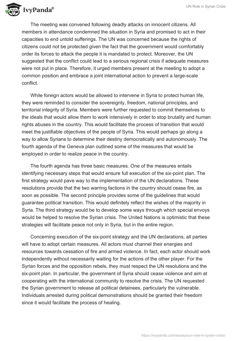 UN Role in Syrian Crisis. Page 3
