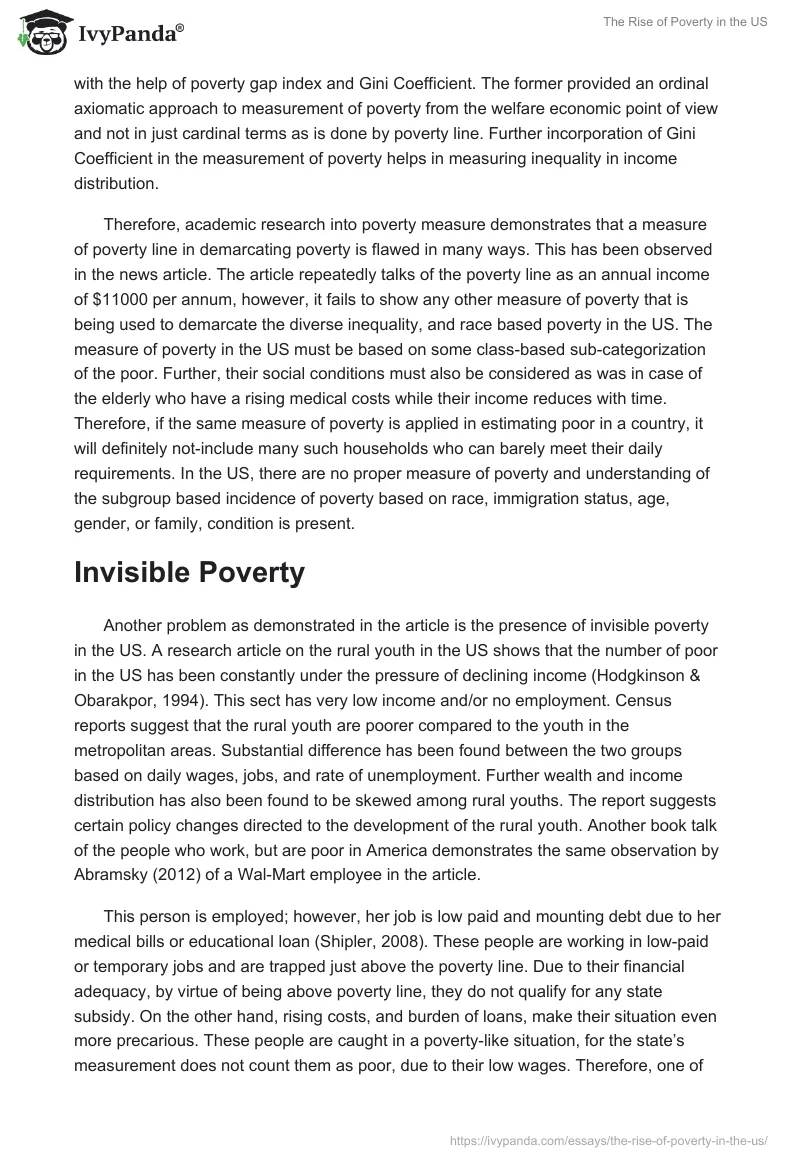 The Rise of Poverty in the US. Page 4