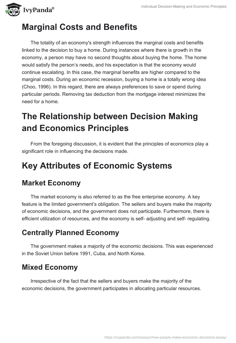 Individual Decision-Making and Economic Principles. Page 2