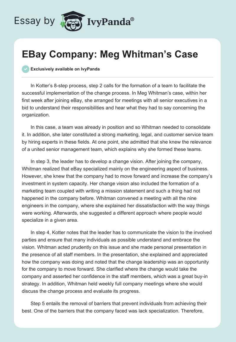 ebay case study solution