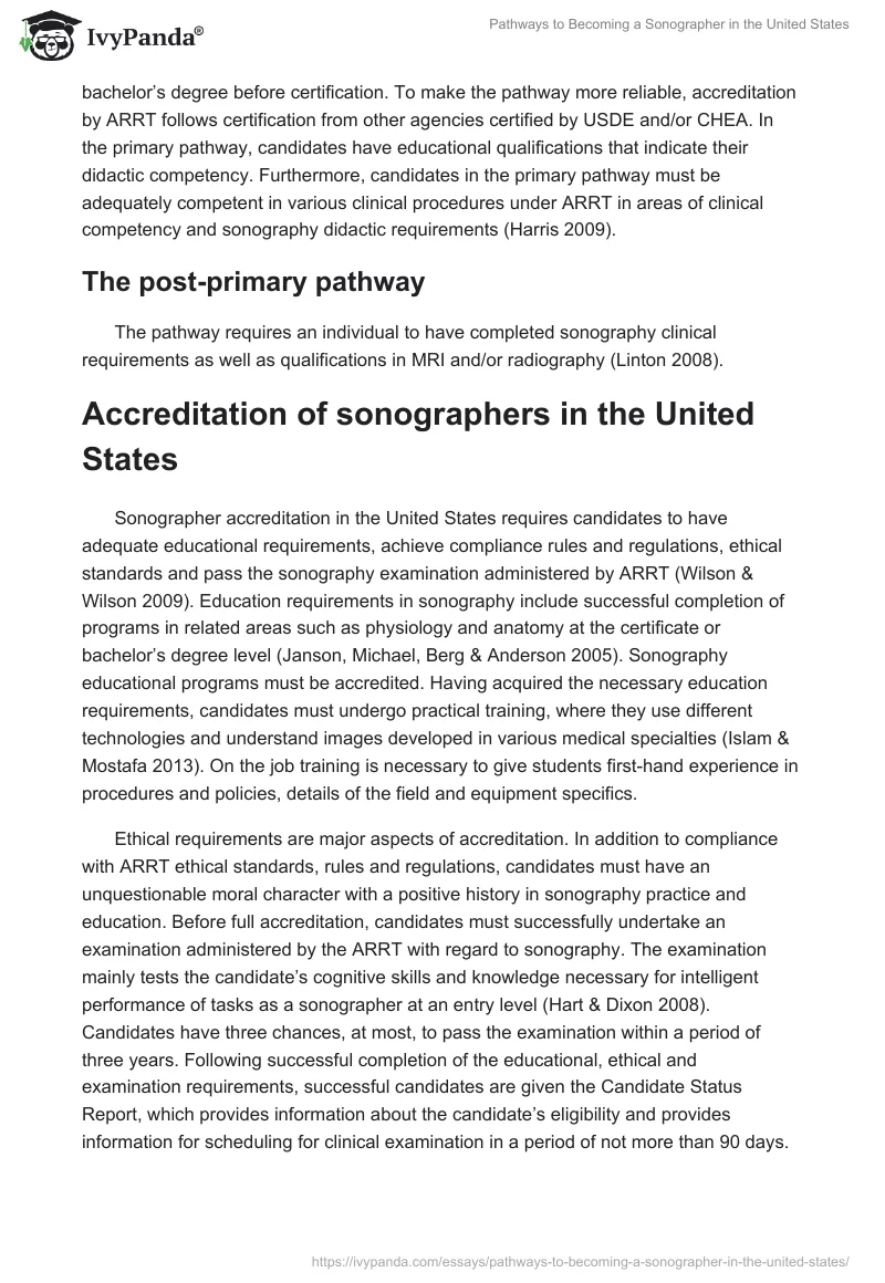Pathways to Becoming a Sonographer in the United States. Page 2