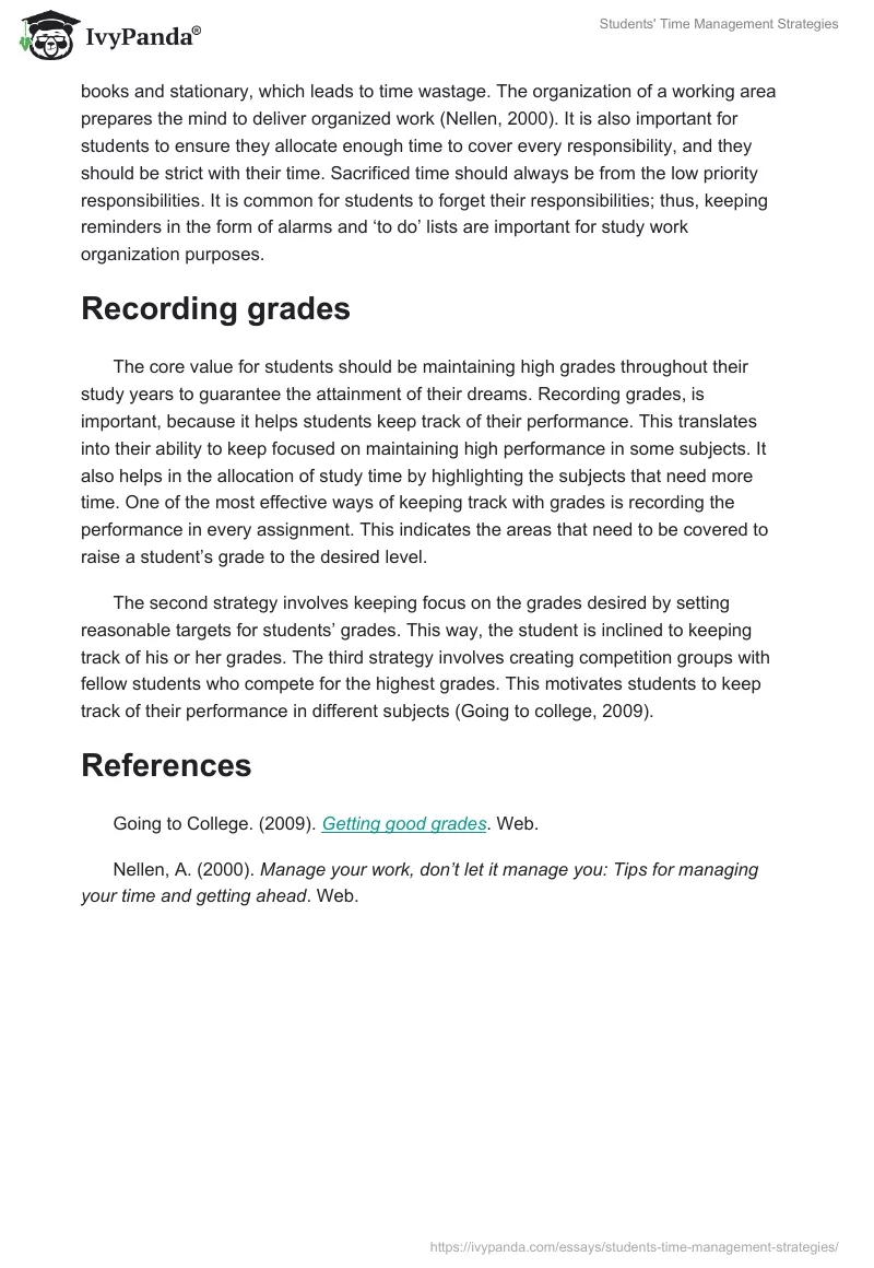 Students' Time Management Strategies. Page 2