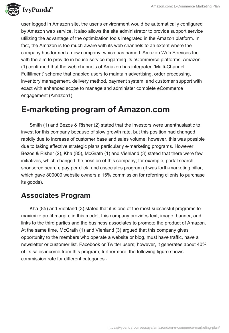 Amazon.com: E-Commerce Marketing Plan. Page 5