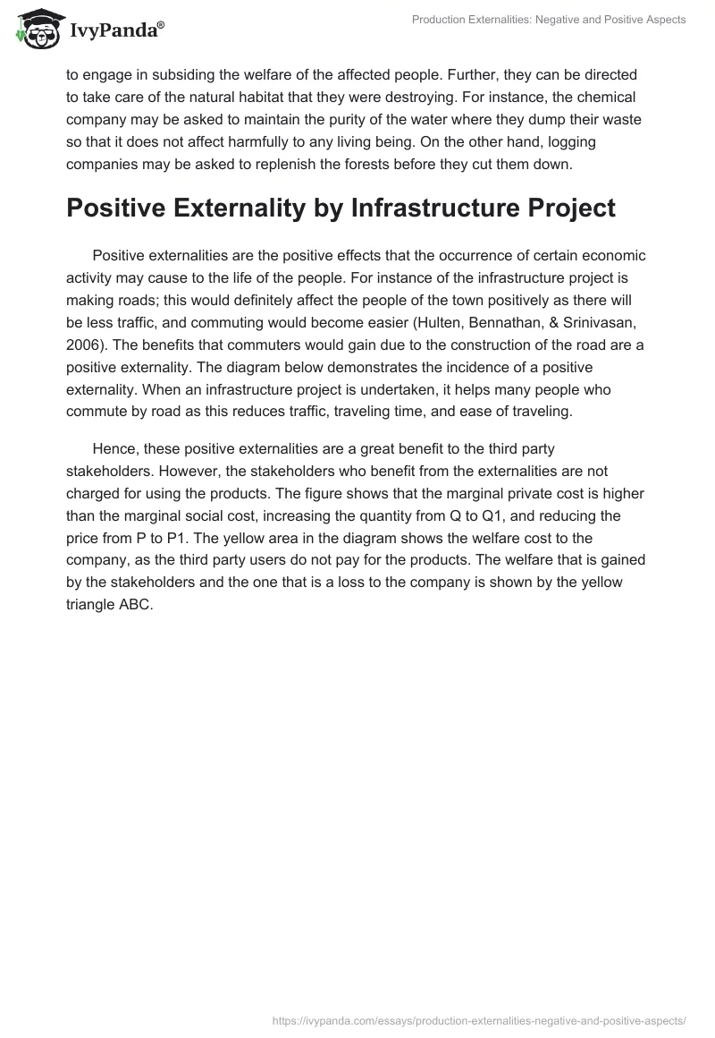 Production Externalities: Negative and Positive Aspects. Page 3