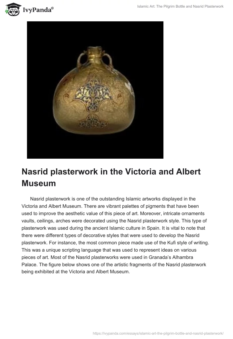 Islamic Art: The Pilgrim Bottle and Nasrid Plasterwork. Page 3