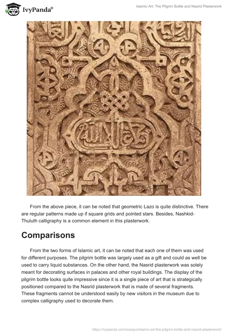 Islamic Art: The Pilgrim Bottle and Nasrid Plasterwork. Page 4