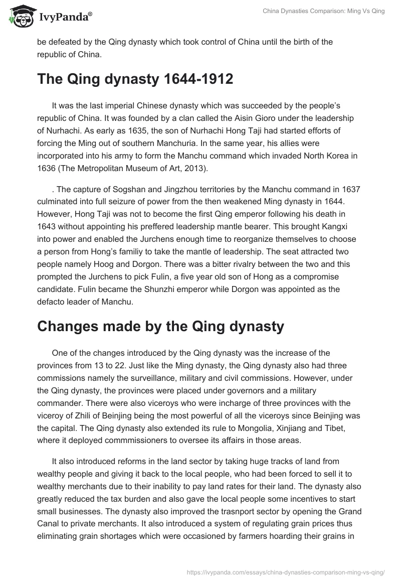 China Dynasties Comparison: Ming Vs Qing. Page 5