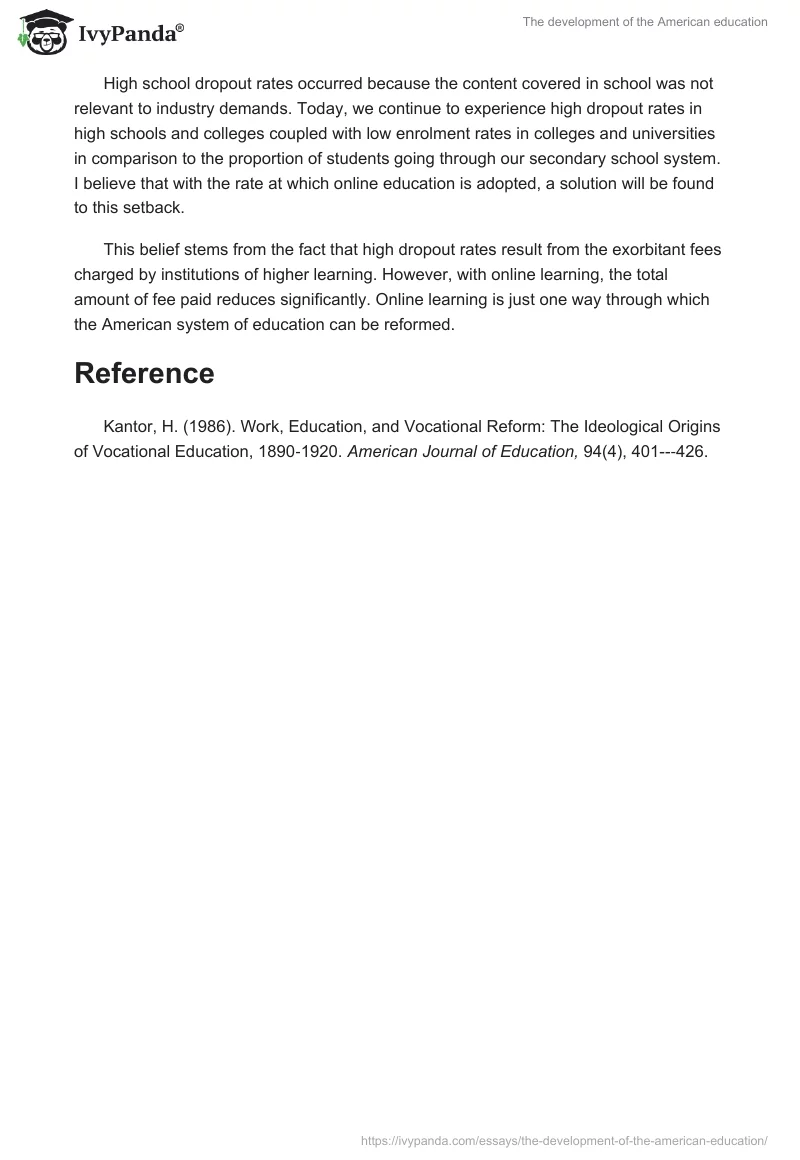 The development of the American education. Page 3