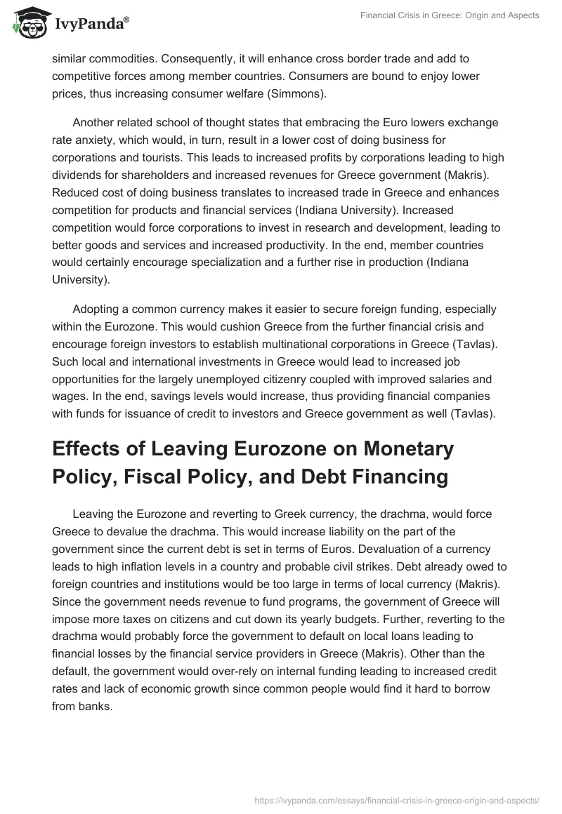 Financial Crisis in Greece: Origin and Aspects. Page 2