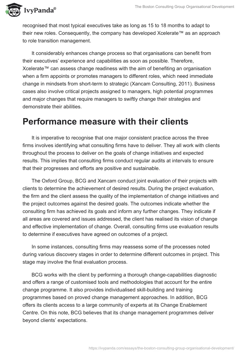 The Boston Consulting Group Organisational Development. Page 2