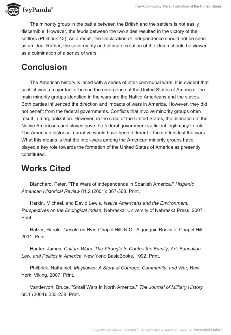 Inter-Community Wars: Formation of the United States. Page 4