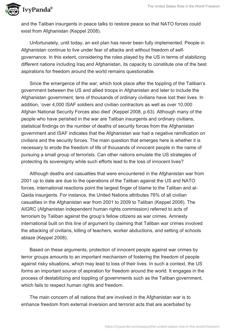 The United States Role in the World Freedom. Page 2