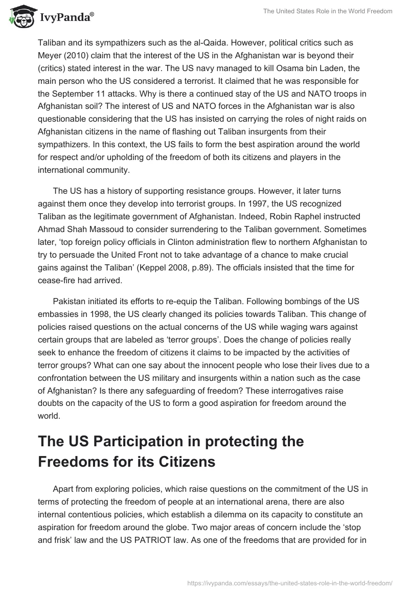 The United States Role in the World Freedom. Page 3