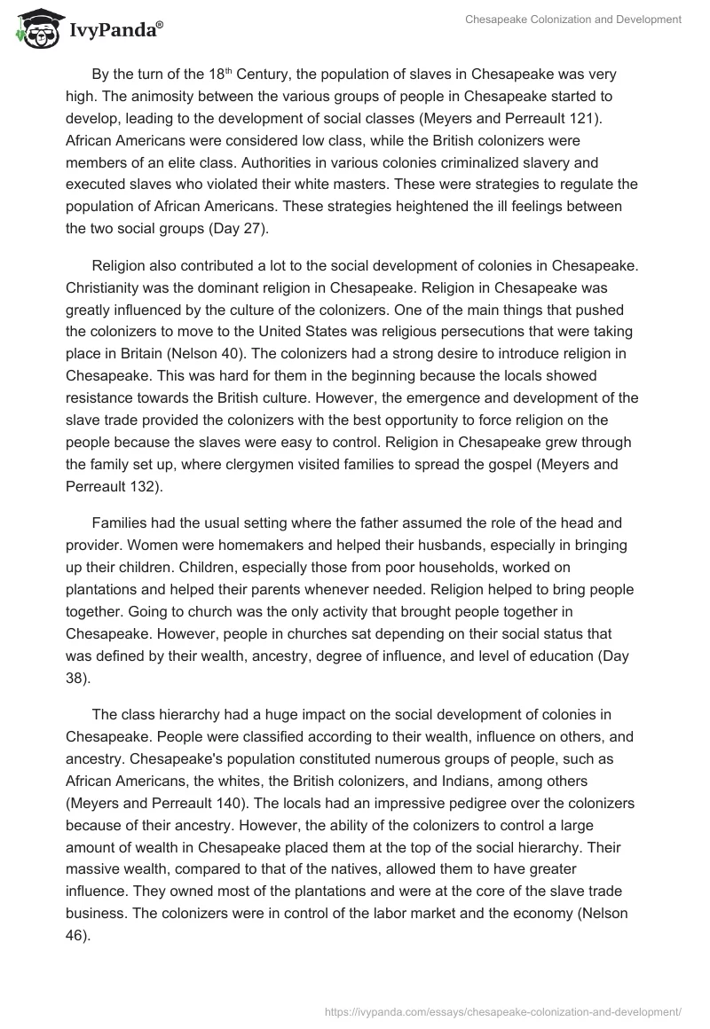 Chesapeake Colonization and Development. Page 2