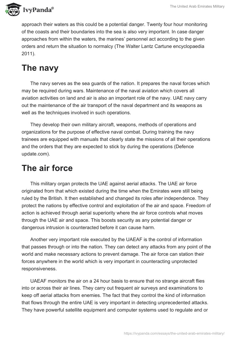The United Arab Emirates Military. Page 2