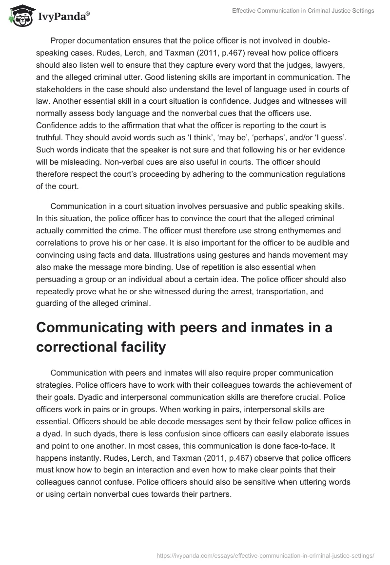 Effective Communication in Criminal Justice Settings. Page 3