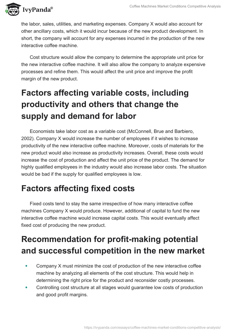 Coffee Machines Market Conditions Competitive Analysis. Page 5
