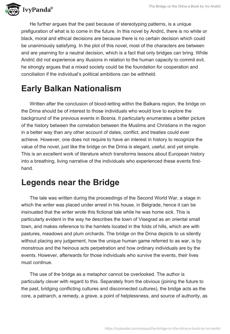 "The Bridge on the Drina" a Book by Ivo Andrić. Page 2
