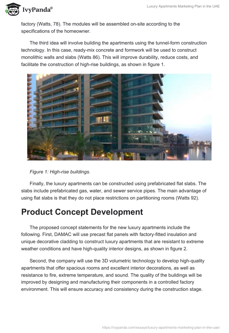 Luxury Apartments Marketing Plan in the UAE. Page 4