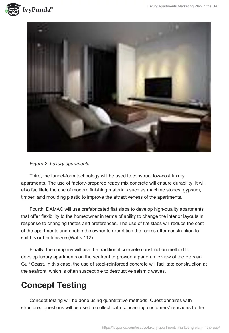 Luxury Apartments Marketing Plan in the UAE. Page 5