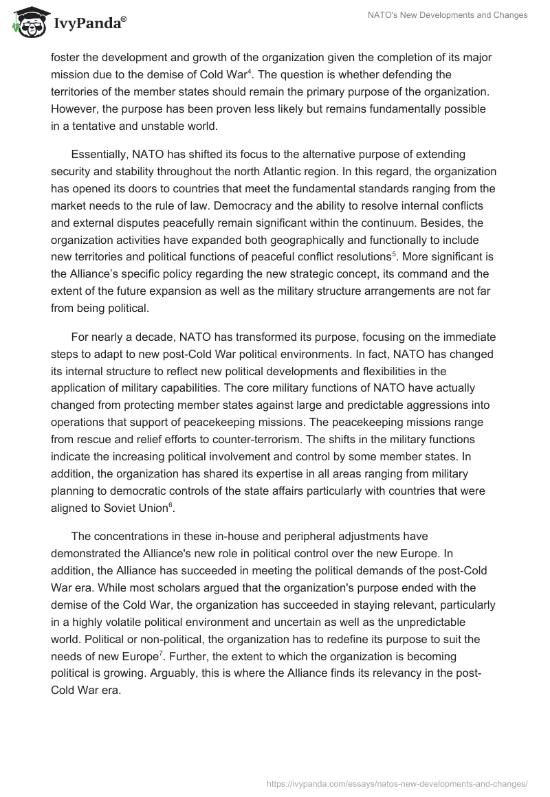 NATO's New Developments and Changes. Page 2