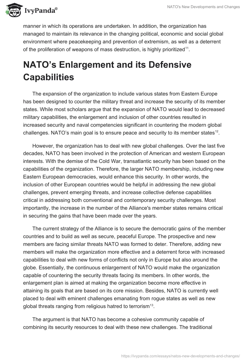 NATO's New Developments and Changes. Page 5