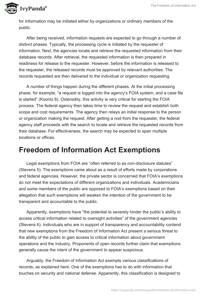 The Freedom of Information Act. Page 2
