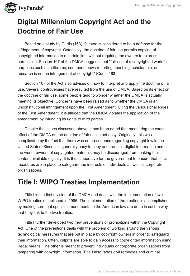 The Digital Millennium Copyright Act. Page 2
