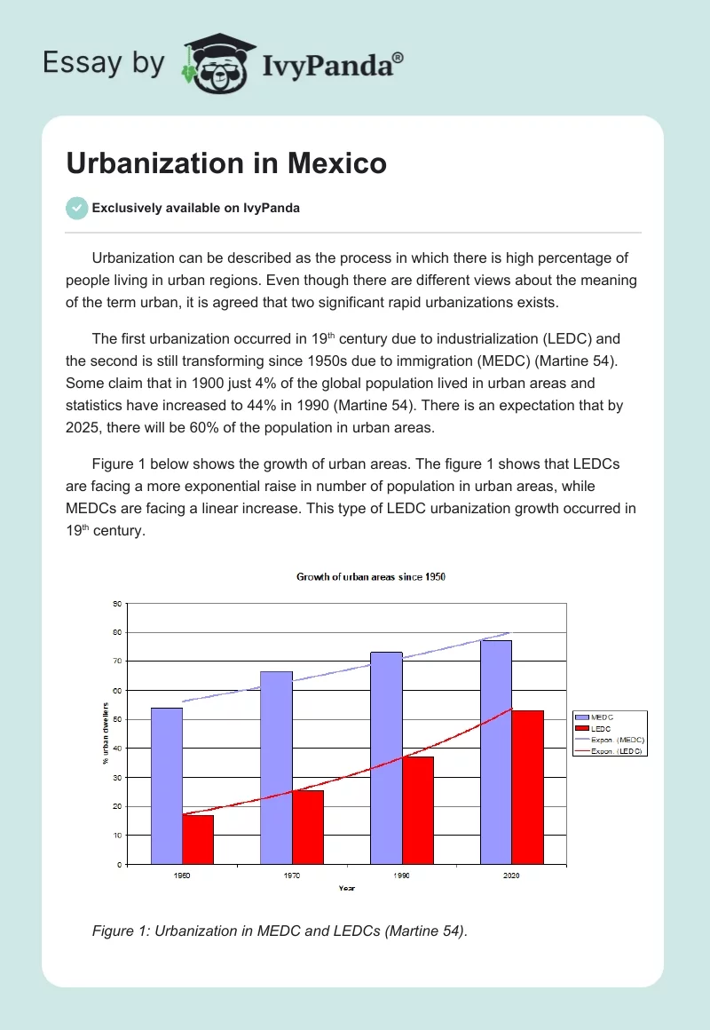 Urbanization in Mexico. Page 1