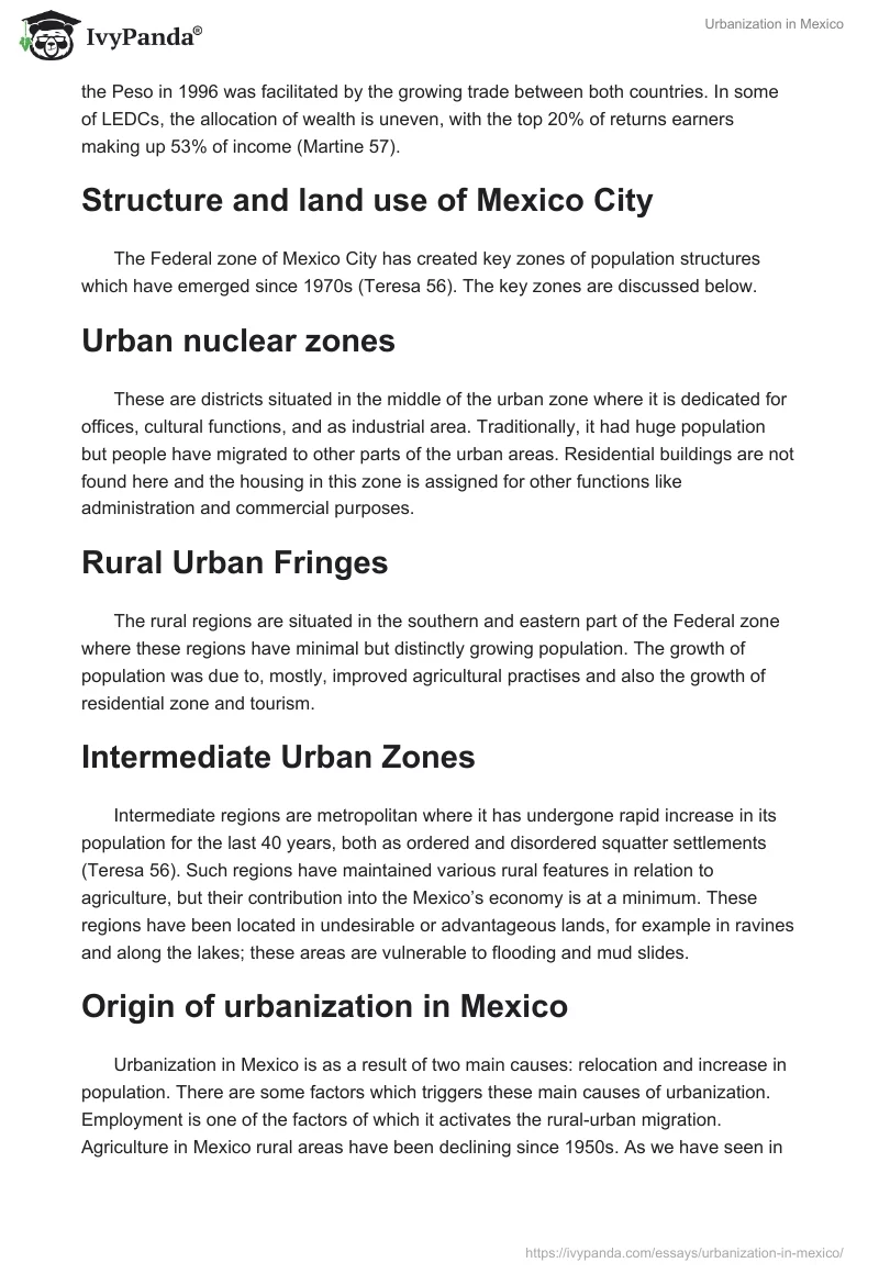 Urbanization in Mexico. Page 3