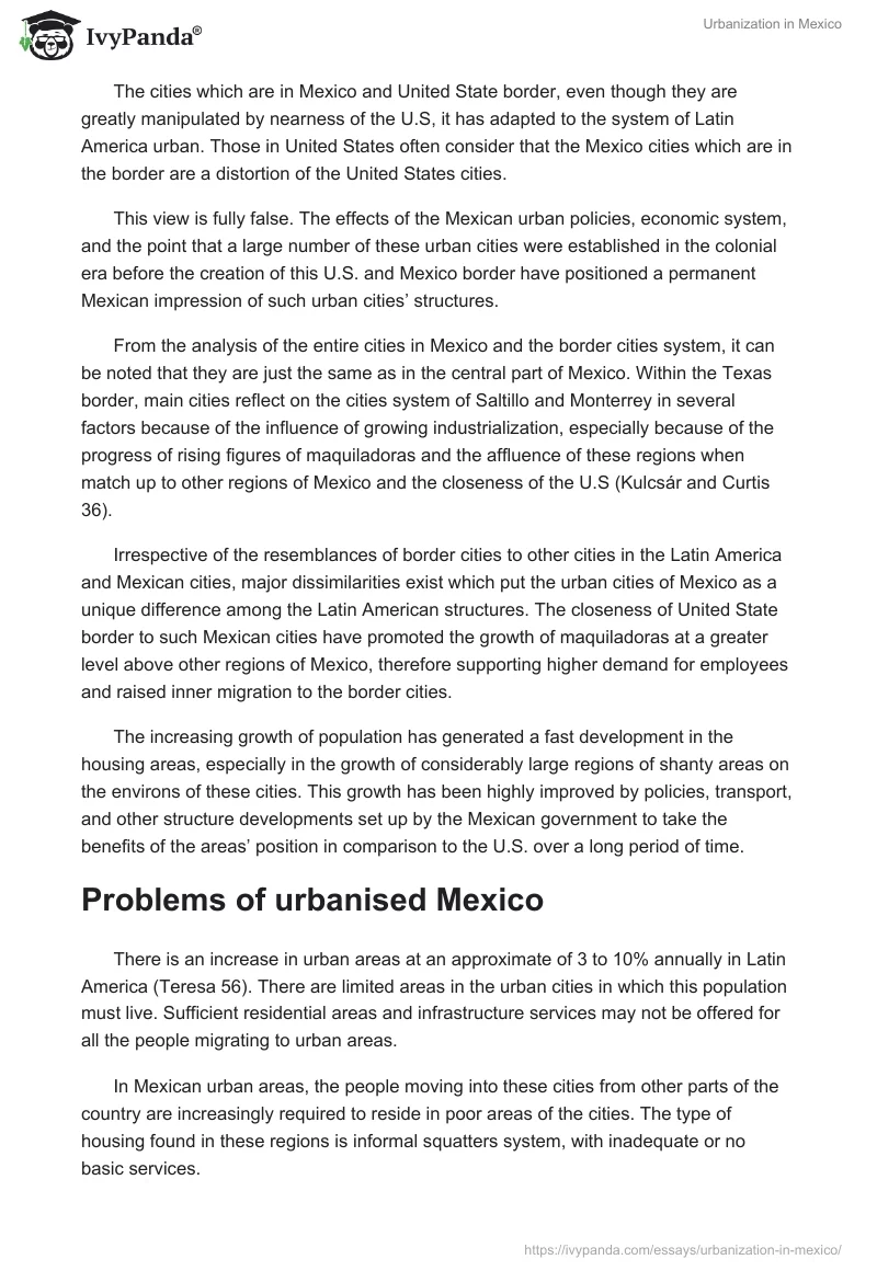 Urbanization in Mexico. Page 5