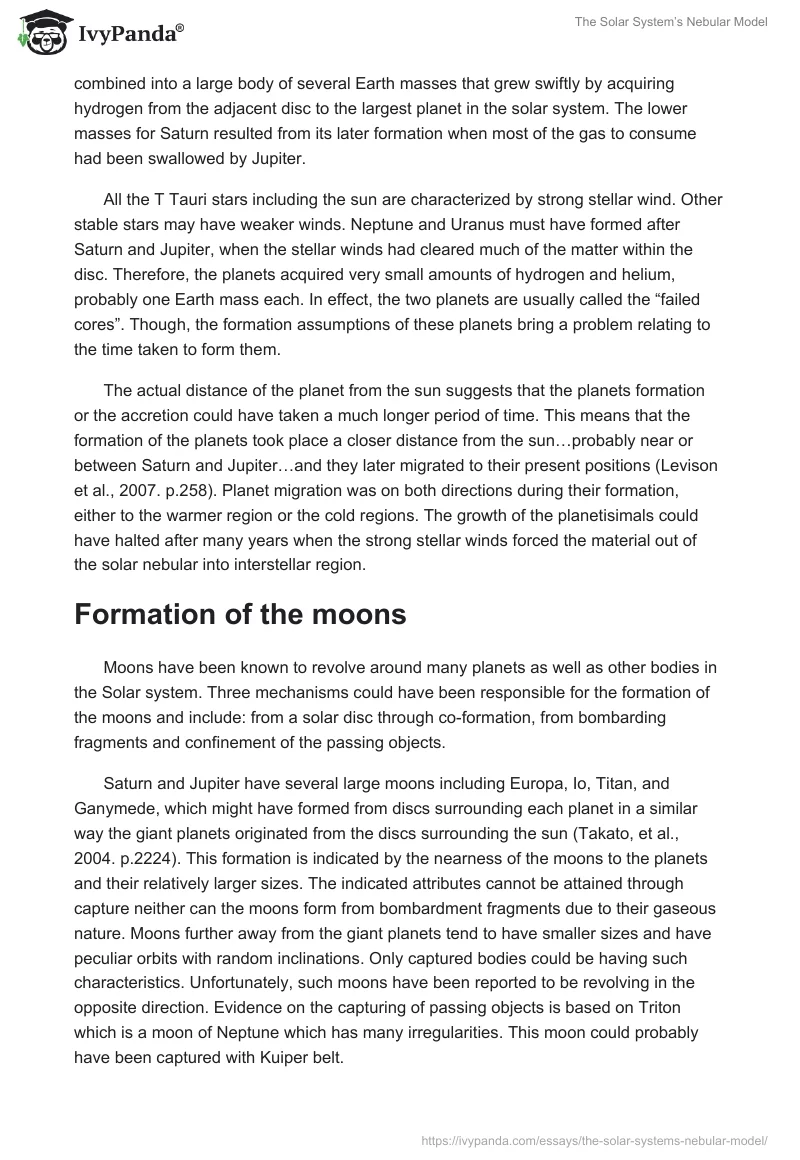 The Solar System’s Nebular Model. Page 5