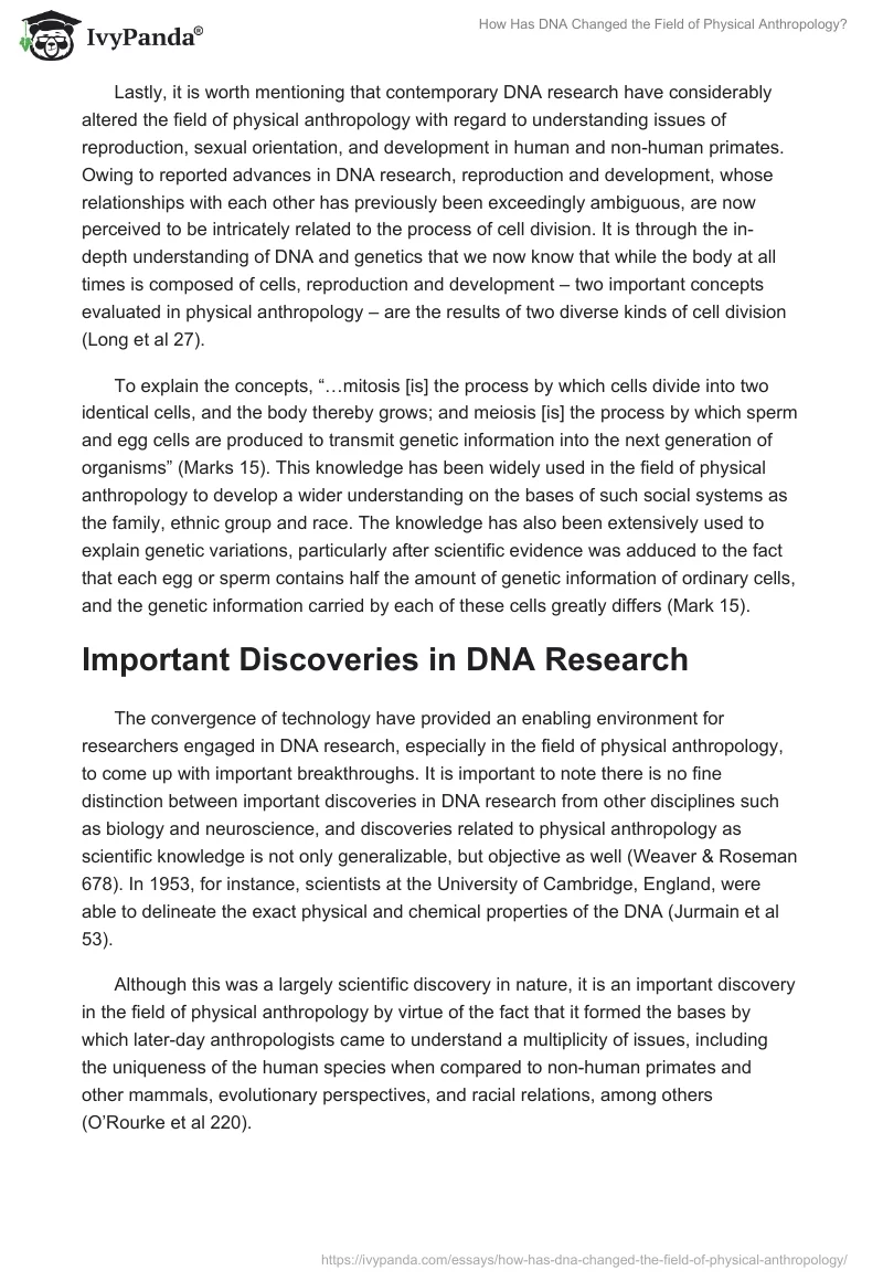How Has DNA Changed the Field of Physical Anthropology?. Page 4