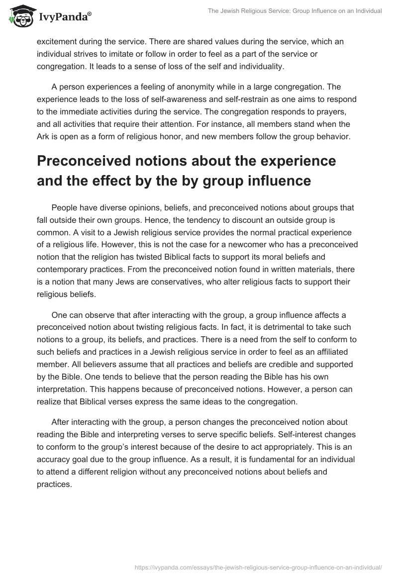 The Jewish Religious Service: Group Influence on an Individual. Page 2