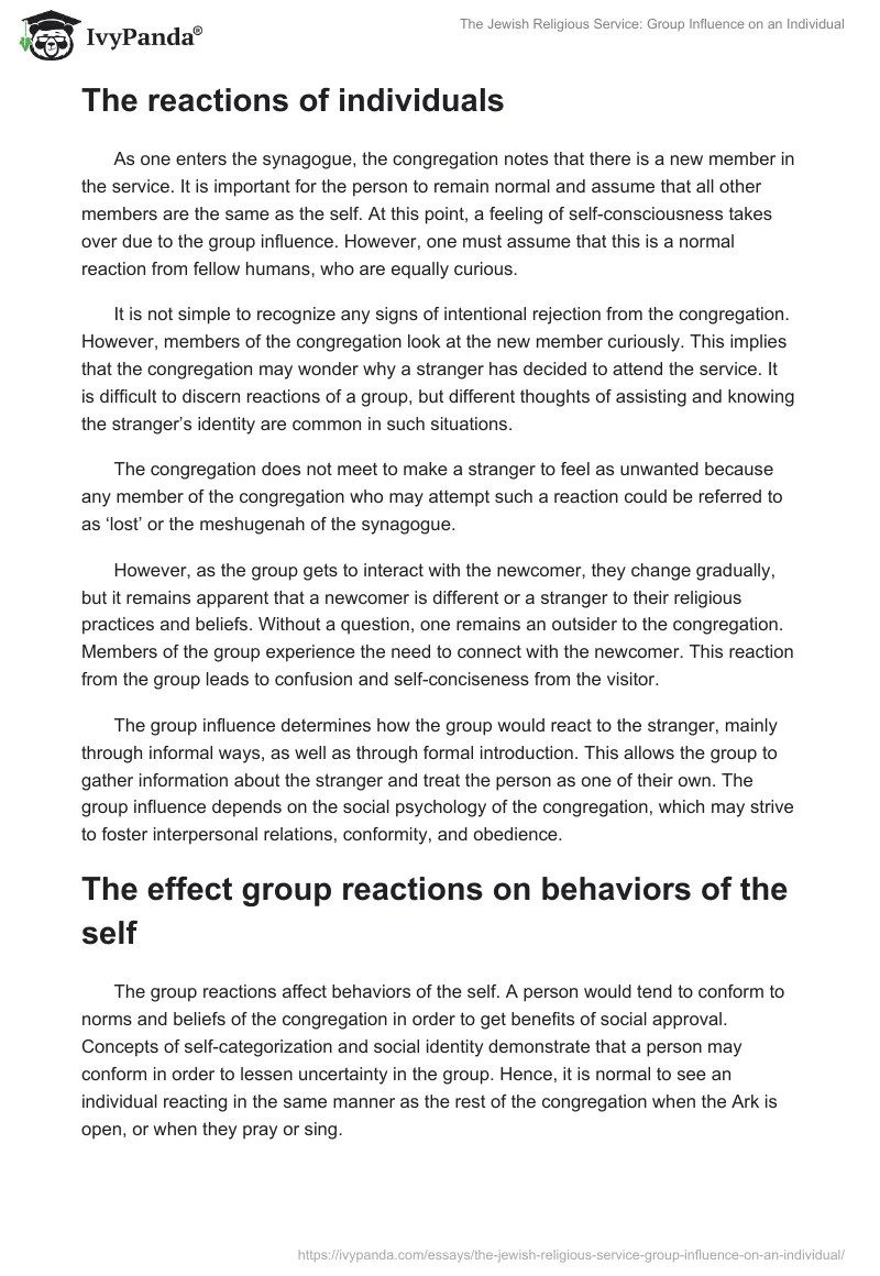The Jewish Religious Service: Group Influence on an Individual. Page 3